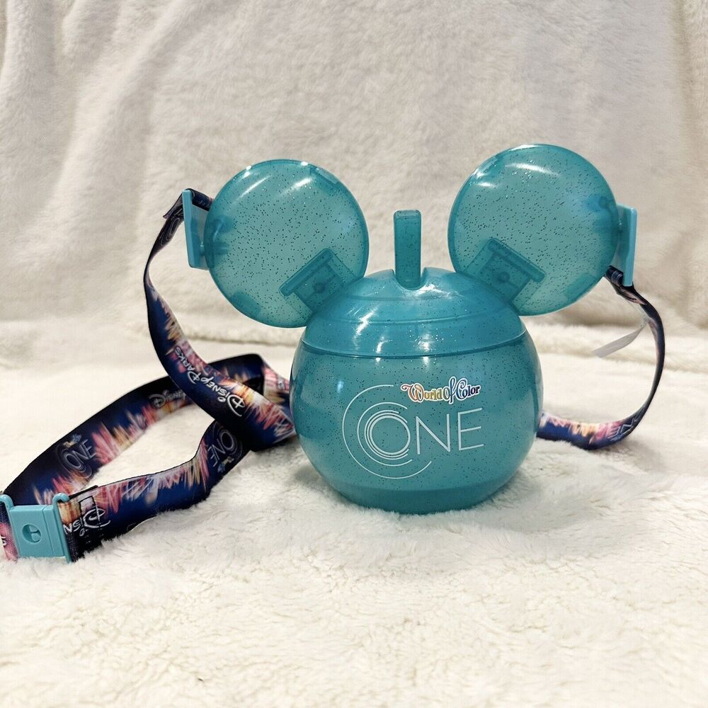 Disney Parks 100 World Of Color One Light Up Sipper Mickey Souvenir Tumbler Cup